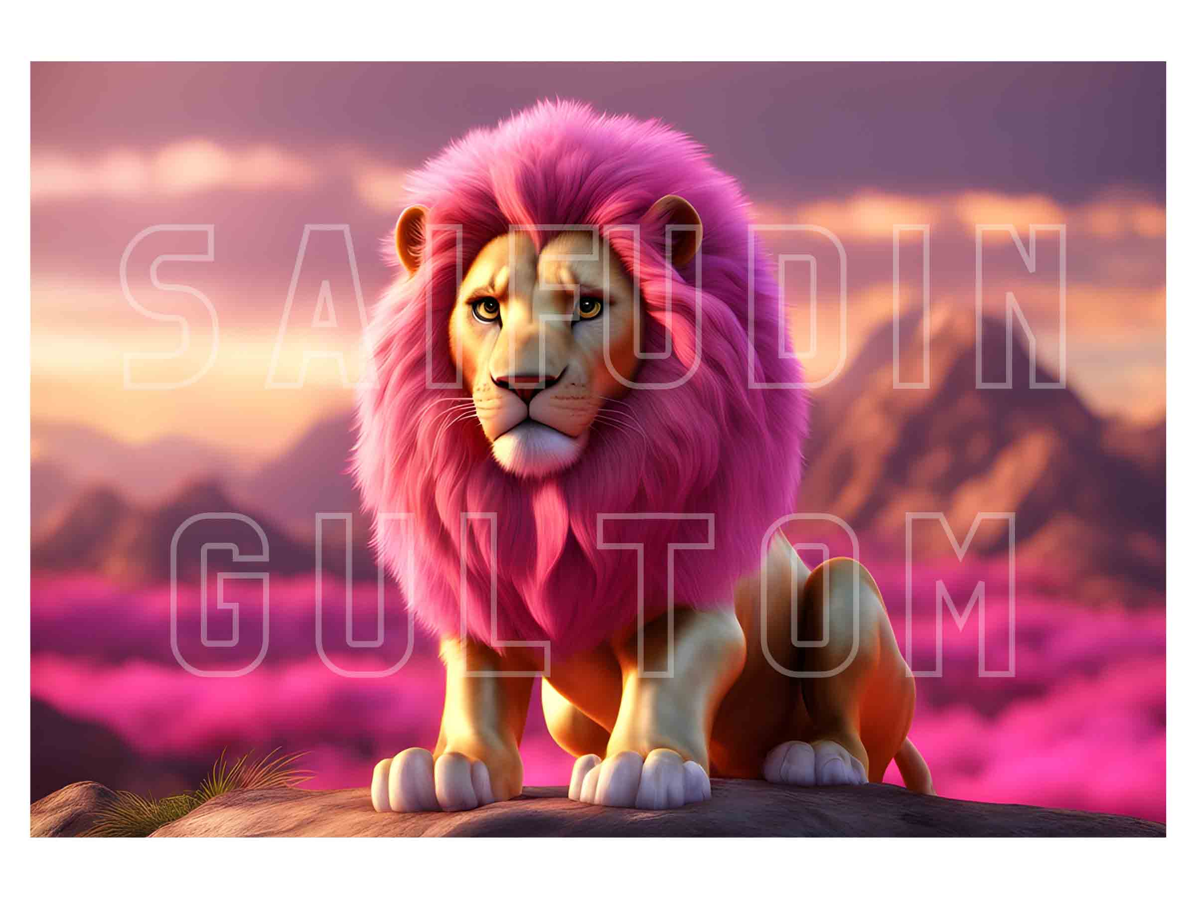 pink lion