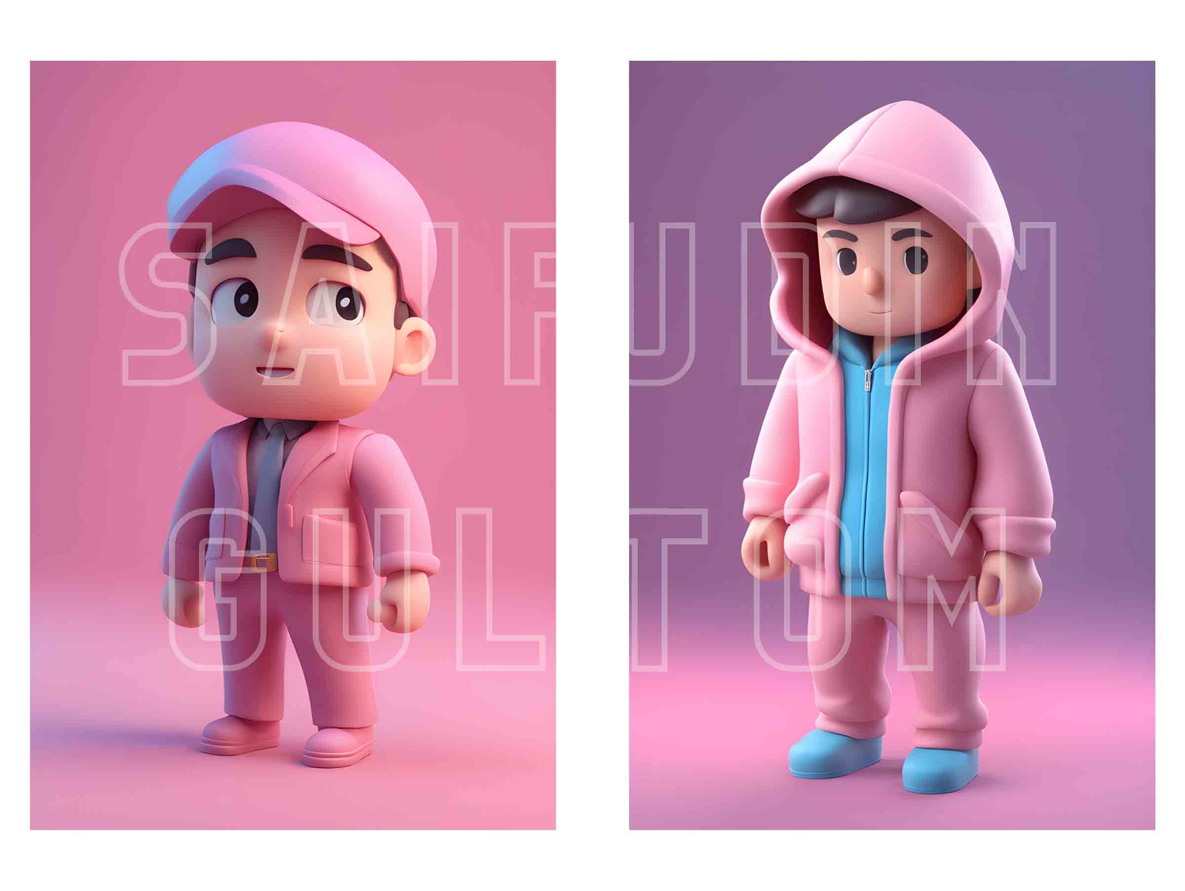 pink man
